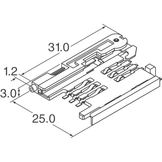 912283001 Molex  PC-Kartensockel